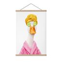 Textil poster Rolig Wellness-anka med gurkmask - Korenkova