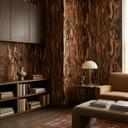 Fotobehang Ettore Walnut - Abstracte Houtnerf - Sir Edward x Grigory Gladarev