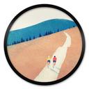 Plakat Cykeltur i bjergene - Rivers - Rund