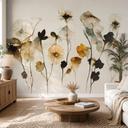 Fotomural Delicadas flores secas en tonos naturales - Treechild