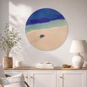 Tableau sur bois Petite tortue au bord de la mer - Rivers - Rond