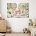 Wanddecoratie Dieren Brandweer in het Bos - Oliver Robins - Alu-Dibond