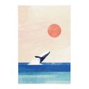 Textielposter Walvis in de zee - Rivers