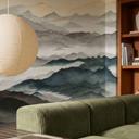 Fotobehang Roerich Light - Nevelig Berglandschap - Sir Edward x Grigory Gladarev