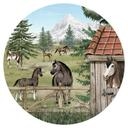 Vinilo Decorativo Cercado de Caballos en el Parque Natural - Oliver Robins - Redondo
