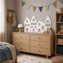 Decori in feltro - Case (Set da 4) con funzione acustica per la cameretta