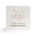 Holzbild zum Hinstellen - Wolke mit Mutmachspruch 'Ich fühle mich wohl in meinem Körper'