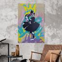 Wandbild Ballerina mit Football Graffiti - Habib - Alu-Dibond - 30x45 cm