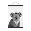 Affiche textile Koala avec café - Korenkova