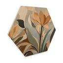 Esagono Insegna in Legno Emil's Bloom - Fiori Astratti - Sir Edward x Grigory Gladarev
