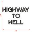 Akrylbokstäver Highway to Hell