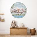 Wanddecoratie Dierenuitstapje in de Natuur - Oliver Robins - Alu-Dibond - Rond