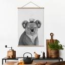 Affiche textile Koala avec café - Korenkova