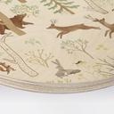 Houten Wanddecoratie Vrolijk Bosleven met Dieren - Oliver Robins - Rond