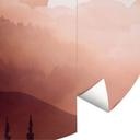 Behangcirkel Roze Zonsondergang boven het Bos - SpaceFrog Designs