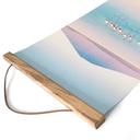 Textielposter Pastelkleurig meer met flamingo's - Rivers