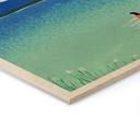 Houten Wanddecoratie Zomerzwemmen in het bergmeer - Rivers