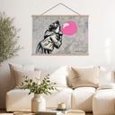 Stoffbild Pink Bubblegum Streetart - Habib - 30x20 cm