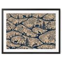 Poster Dierensilhouetten in het Noordse Bos - Oliver Robins