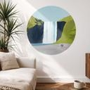 Muursticker Waterval in de bergen - Rivers - Rond