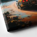 Canvas schilderij Retro racewagen in de ruimte - Taudalpoi