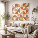 Vilt wanddecoratie Driehoek | Wanddecoratie, prikbord & geluidsisolatie