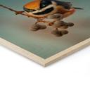 Holzbild Kleiner Vogel am Ast - Jacob Xu - 20x30 cm