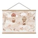 Kinderkamer Textielposter Dierlijk avontuur met heteluchtballon - Oliver Robins