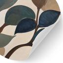 Sticker Mural Emil's Garden - Feuilles Botaniques - Sir Edward x Grigory Gladarev - Rond