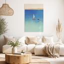 Wanddecoratie Zeilen met een dolfijn op zee - Rivers - Alu-Dibond