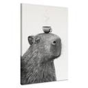 Tableau sur toile Capybara café du matin - Korenkova