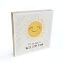 Holzbild zum Hinstellen - Sonne mit dem Glaubenssatz 'Ich bin gut so wie ich bin'