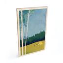 Tableau sur bois Camping au bord de la forêt - Rivers