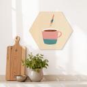 Hexagone Tableau Plongeon dans le café - Rivers - Alu-Dibond