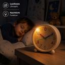 Sveglia da tavolo effetto legno con numeri colorati per bambini – 11x12x5 cm