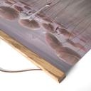 Textielposter Lotusbloemen met zwaan in het water in oudroze - Ms Tiff
