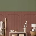 Wandpanelen Wandbekleding roestbruin met houtnerf met sierbiesoptiek