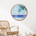Poster Vakantiestrand met palmboom - Rivers - Rond