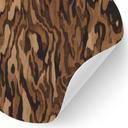 Sticker Mural Ettore Walnut - Veinage de Bois Abstrait - Sir Edward x Grigory Gladarev - Rond