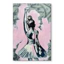 Wandbild Starke Ballerina Streetart Stil - Habib - Alu-Dibond - 30x45 cm