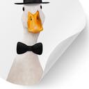 Sticker mural Gentleman Oie avec chapeau haut-de-forme - Korenkova - Rond