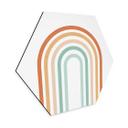 Hexagon Dibond Boho Rainbow