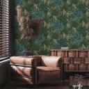 Papel pintado tejido-no tejido jungla verde hojas de palmera papel pintado motivo naturaleza verde oscuro