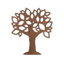 Arte en madera de caoba - árbol con hojas