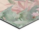 Tropisk idyl med kolibri abrikos - Bloomery Decor – print på aluminium (Alu-Dibond)