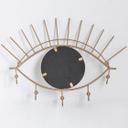 Wandspiegel Goldenes Auge mit Haken - Metall, Goldoptik - 60x42x5 cm