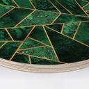Cuadro de madera Fredriksson - Esmeralda verde oscuro - Redondo