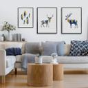 Plakat - Orara Studio - Moose Blue and Yellow