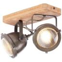 Spotbalken Dilara, braun, 18 x 27 cm, Holz Strahler
