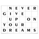 Plakat - Gitter - Never give up on your dreams